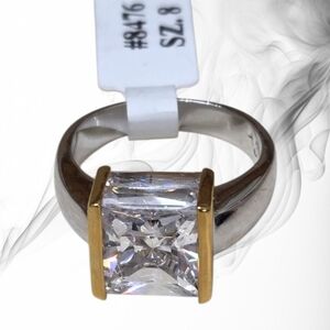 Jewels By Park Lane U-Rock Genuine Cubic Zirconia Size 8 Ring BNWT Rt $69.00